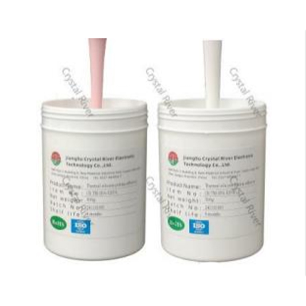 Thermal silicone potting adhesive